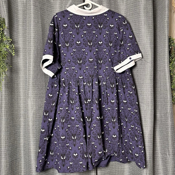 Disney The Haunted Mansion Wallpaper Glow In The Dark Dress 2XL Purple White - Picture 3 of 8